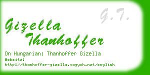 gizella thanhoffer business card